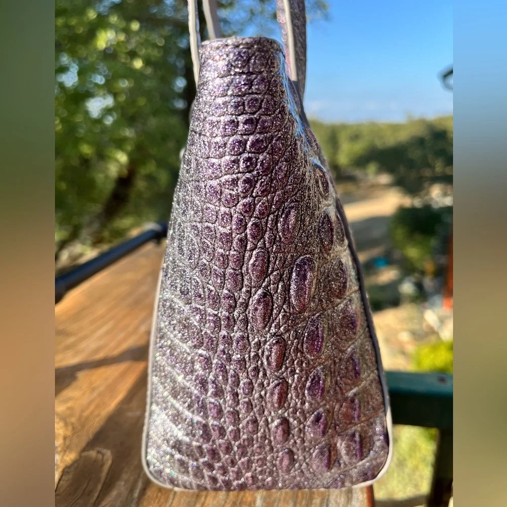 NWT Brahmin Tonya in Glitter Purple Shoulder Bag